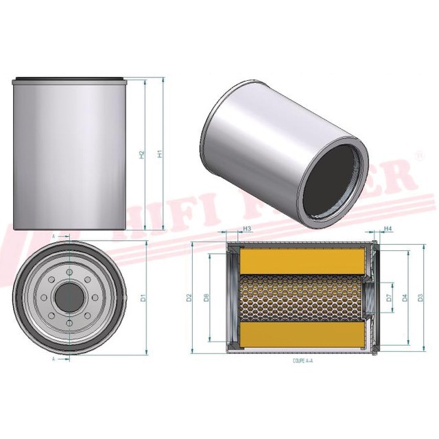 Filtre A Gasoil Separateur D'eau SN 55087 Hifi Filter référence fournisseur HIFSN55087
